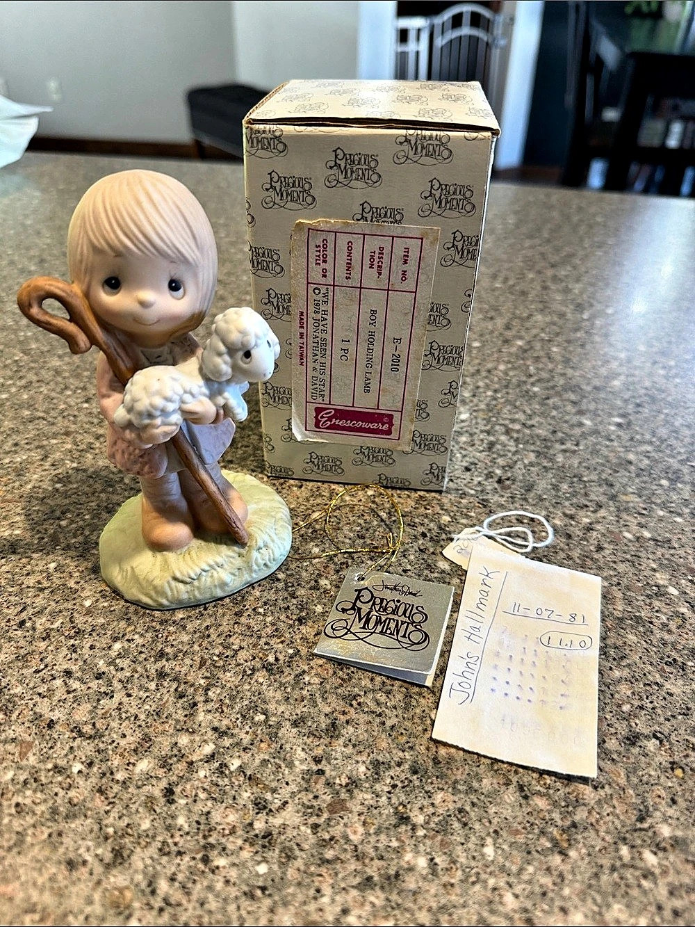 Precious Moments 1978 Vintage We Have Seen His Star Figurine - Jonathan and Dav